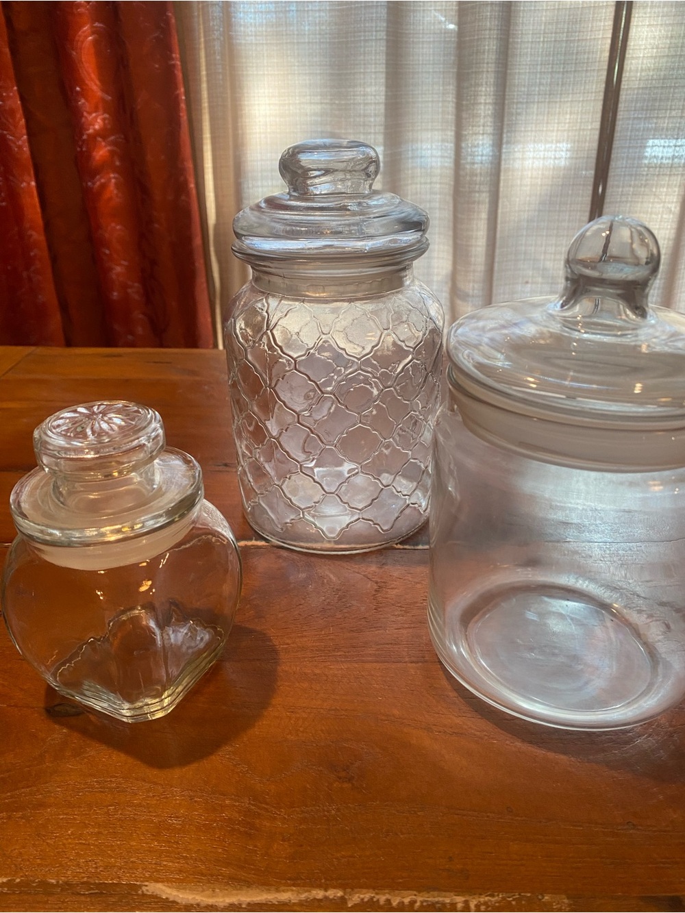 Set of Apothecary Jars with Lids